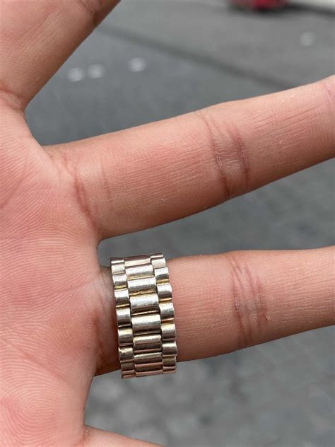 anillo rolex plata precio